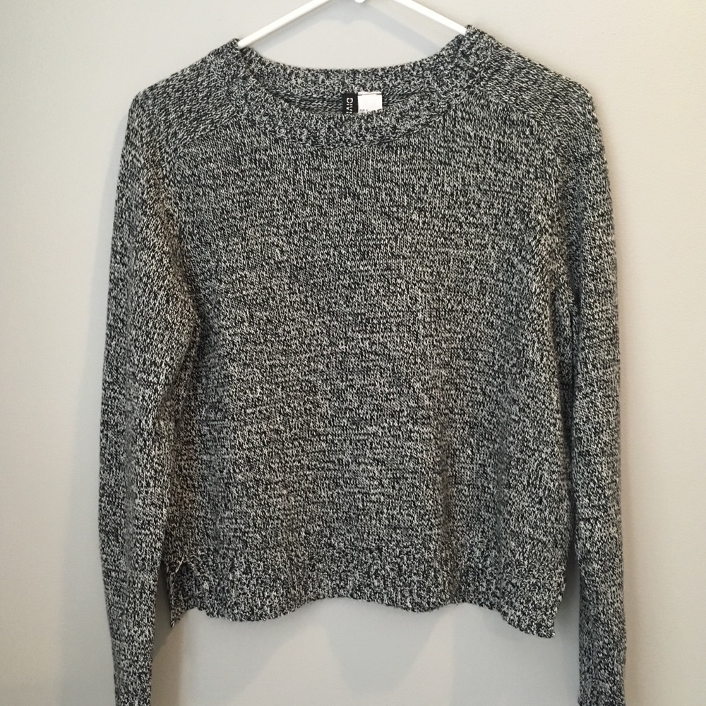 Divided crewneck marbled sweater Small